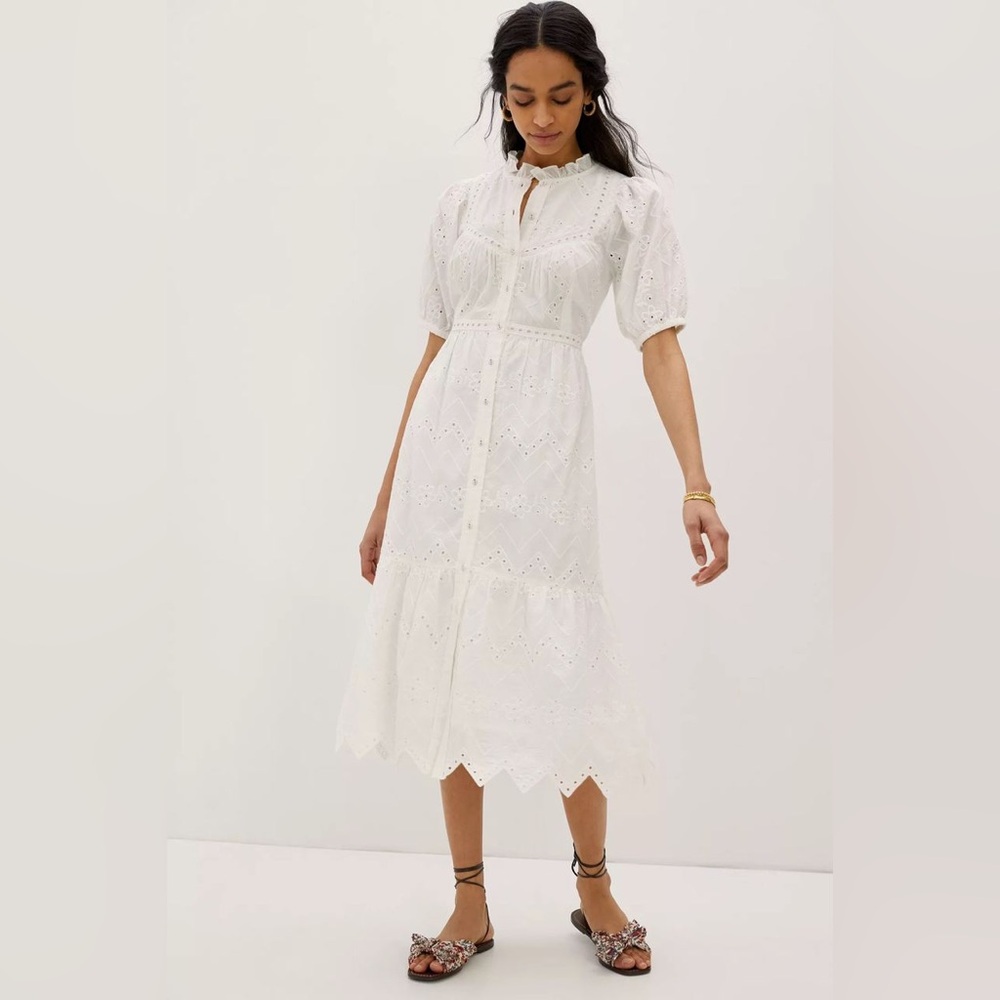 Anthropologie Cymbeline Eyelet Midi Dress